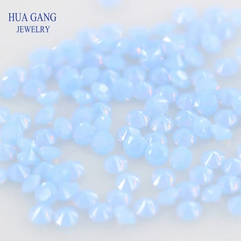 Lumina Albastru Nano Piatră de Formă Rotundă Sintetice Pietre prețioase Pentru a Face Bijuterii 0.8~3.0 mm Transport Gratuit