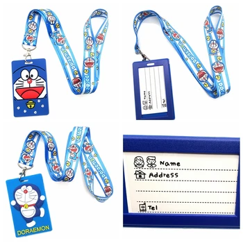 5 buc desene animate Doraemon Curea de Gât Card de Autobuz de IDENTITATE Titularilor de Identitate Insigna Șnur