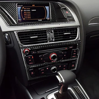 Pentru Audi A4 A5 B8 Refit Masina din Fibra de Carbon Consola de Control CD Acoperire Cadru Tapiterie Interior Aer Condiționat Butoane Cadru