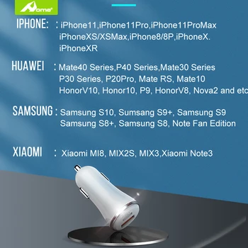 30W Încărcător de Mașină Pd Tip C Dual Usb Masina Încărcător de Telefon Quick Charge 3.0 QC3.0 C Usb Încărcător Auto pentru Iphone, Samsung, Xiaomi, Huawei