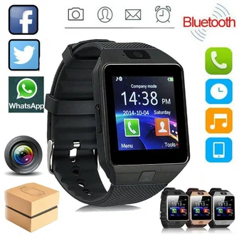 2021 Nou Ceas Digital Bratara Bluetooth DZ09 Q18 Smartwatch Fitness Tracker Relogio Relojes cu Camera pentru IOS Telefoane Android