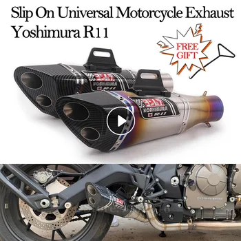 51MM Universal Motocicleta Conducta de Evacuare Yoshimura R11 Modificat de Evacuare Moto Pentru Z650 Z900 ER6N CBR1000RR YZF R1 R3 s 1000 rr Alunecare Pe