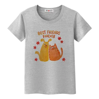 BGtomato Mai buni prieteni pentru totdeauna tricou pisici minunat de desene animate t-shirt pentru femei super drăguț topuri de vara fierbinte de vânzare minunat tricouri
