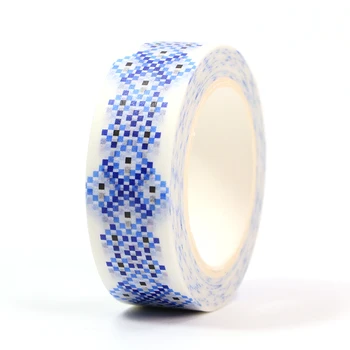 NOI 10buc/Lot Decorative Drăguț Albastru Mozaic Benzi Washi DIY Scrapbooking Planificator Adeziv Bandă de Mascare Kawaii Papetărie