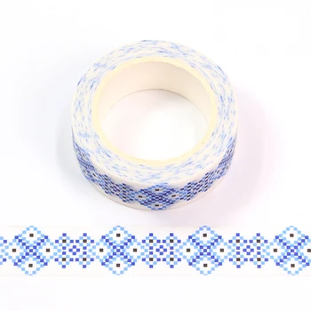 NOI 10buc/Lot Decorative Drăguț Albastru Mozaic Benzi Washi DIY Scrapbooking Planificator Adeziv Bandă de Mascare Kawaii Papetărie