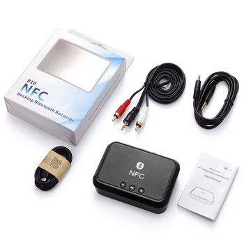 NFC Bluetooth Stereo Receptor Audio Wireless Portabil Bluetooth Cu Adaptor 3.5 mm/ RCA ieșire Pentru Telefon Masina Difuzor Amplificator