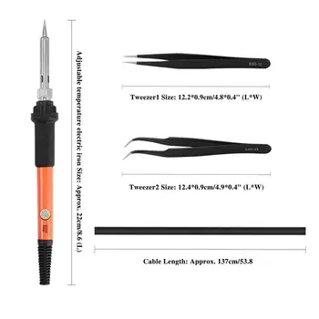 60W Handskit Lemne Pen Set 45PCS 110V/220V Electrice de Lipit Lemne de Lipire Stilou Digital de Lipit Instrument