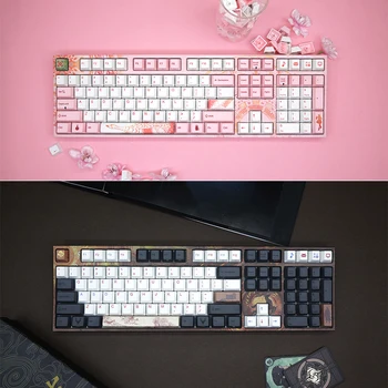 Gu Jian Qi Tan San & Varmilo Tastatură Mecanică Cu Fir Cherry Axa E-Sport Joc Tastatură Mecanică