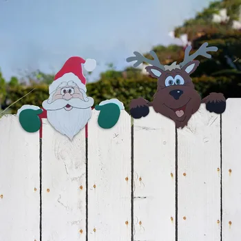 Amuzant ornamente pentru Bradul de Crăciun Fermecător Xmas Party Decor Agățat de Decor Acasă Peeks La Mos craciun Elan Potrivit Pentru Parcare Gard