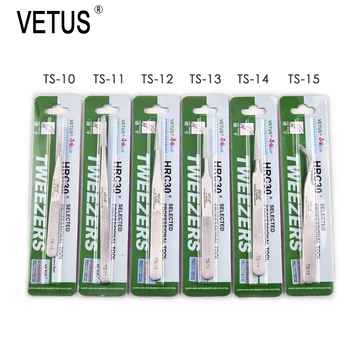 VETUS 6 Buc/lot TS10 TS-11 TS-TS 12-13 TS-14 TS-15 Înaltă Elastic Acid și Alcaline Sesistant Pensete din Oțel Inoxidabil