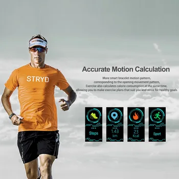 Brățară inteligent Monitor de Ritm Cardiac IP68 Impermeabil Activitate de Fitness Tracker Inteligent Bratara Ceas Sport Suport IOS Android