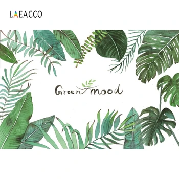 Laeacco Planta Tropicala Frunze De Vară Petrecere De Aniversare Pentru Copii Fotografie, Fundaluri Personalizate Fundaluri Foto Pentru Studio Foto
