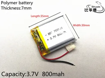 10buc/lot 3.7 V 800mAh 703035 Litiu-Polimer Li-Po, li-ion Reîncărcabilă de celule de Baterii Pentru Mp3 MP4 MP5 GPS PSP