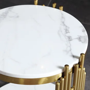 Din oțel inoxidabil placat cu aur living modern mic masuta de cafea de lux canapea de masă laterală Nordică creative rotund masa