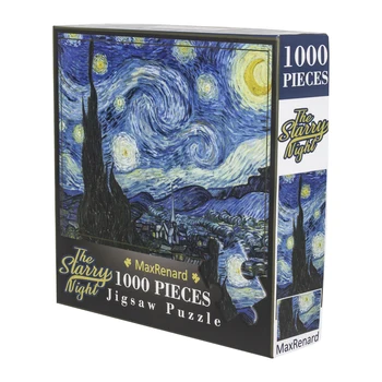 MaxRenard 49*68cm Jigsaw Puzzle 1000 Piese Van Gogh Cerul Înstelat Hârtie Asamblarea Imagine Bătrânul Maestru Puzzle Jucării pentru Adulți