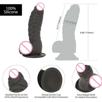 Realist Vibrator Mare Ventuza Moale Anal Plug Jucării Sexuale În Condiții De Siguranță Material Moale Vaginală G-Spot Cu Ventuza Pentru Hands-Free Play