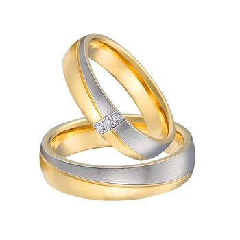Căsătorie de ziua îndrăgostiților cadou de logodna inel de nunta pentru cuplu femei bărbați din oțel inoxidabil inele anel bague mariage anillos