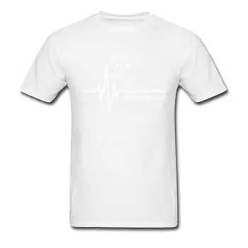 Păstrați-vă Calmul, Nu Calmul Inimii Litera T-Shirt Ultima Toamna Vara Maneca Scurta Guler Rotund Tricou Bumbac pentru Bărbați Print Tee Camasa