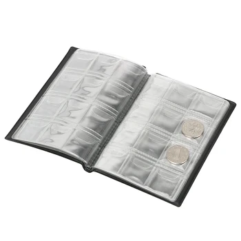 120 Buzunare Monede de Colectie Album Rezervați Mini Penny Coin Sac de Depozitare Suportul Monede Albume Colectarea de Bani de Organizator pentru Colector