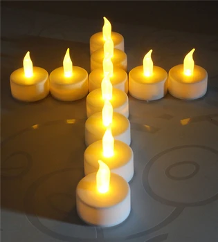 240PCS 3 ani garanție CONDUS de Ceai aprind Lumanari alb/galben lumina Realist Baterii fără flacără Lumânare petrecere de ziua decor