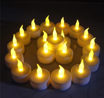 240PCS 3 ani garanție CONDUS de Ceai aprind Lumanari alb/galben lumina Realist Baterii fără flacără Lumânare petrecere de ziua decor