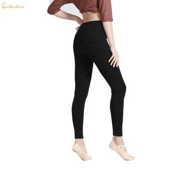 Adult Negru Body Balet Pantaloni Fitness de Balet Dresuri pentru Femeile care Practică Sport Dans Trous Femei Încălzit Timp latină/Dans Balet