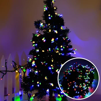 10M 100 Becuri RGB Crăciun Șir de Lumini de Basm 220V 8 Moduri de Acasă de Interior Copac Xmas Decor Nunta Petrecere de Anul Nou Ghirlanda