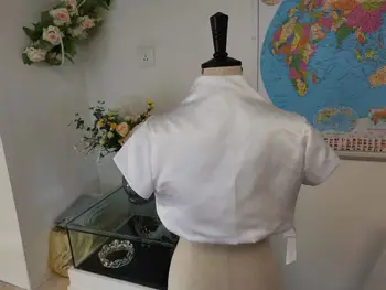 MYYBLE Personalizat Scurt Mâneci sacou de nunta New Sosire satin, jachete bolero pentru rochii de seara livrare Gratuita Haina de Mireasă