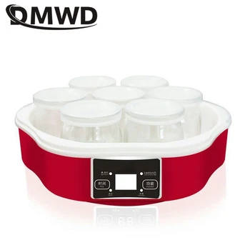 DMWD Automată mașină de iaurt cu cupe de sticlă oțel inoxidabil linie natto vin de orez filtru cu panou digital de BRICOLAJ iaurt instrumente UE