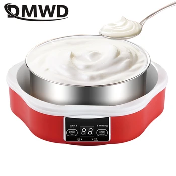 DMWD Automată mașină de iaurt cu cupe de sticlă oțel inoxidabil linie natto vin de orez filtru cu panou digital de BRICOLAJ iaurt instrumente UE