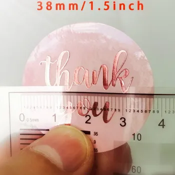 Hârtie roz, Etichete Autocolante Aur Mulțumesc Autocolant Scrapbooking 500pcs pentru Cadou de Nunta Carte de Afaceri de Ambalare Papetărie Autocolant