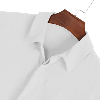 2020 Casual Barbati Largi Tricouri Bumbac in Amestec Camisa Masculina Solidă Maneca Lunga Retro Buzunar Bluze Bluza Harajuku Tricou Nou
