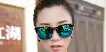 Moda Retro ochelari de Soare de Acetat Full Rim în aer liber Oglindă Ochelari de Soare Barbati Femei Rx măsură Anti UV400
