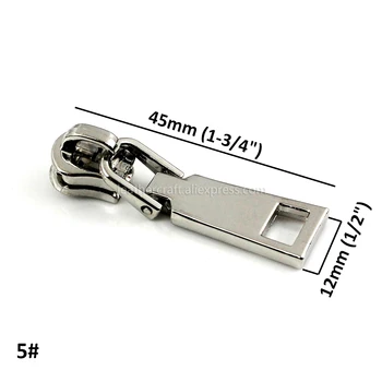 20buc Metal 5# Slidere Fermoar Pentru Jachete Haine de Blana Cap Extractoare Zip Repair Kit DIY Geanta Accesorii de Cusut 6 culori