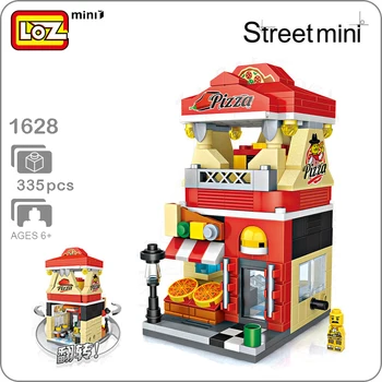 LOZ Strada Serie 1628 Pizzerie Pizza Restaurant cu Mâncare Model 3D 335pcs DIY Mini Blocuri de Cărămizi de Asamblare Constructii Jucărie Cadou