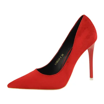Femeie Pompe Roșu Roz pantofi Negri cu Toc 11CM Femei Pantofi de Moda Simplu Subțire cu Toc Ascutit Sexy Cluburi de noapte Pantofi A0103