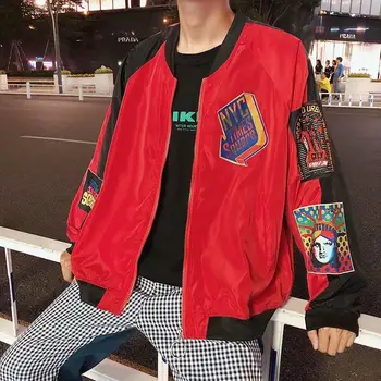 2020 Toamna anului Nou Stil Jacheta BARBATI Pierde-Fit Culoare de Contrast Clovn stil coreean Uniforma de Baseball pentru BĂRBAȚI Haina Trend Haine