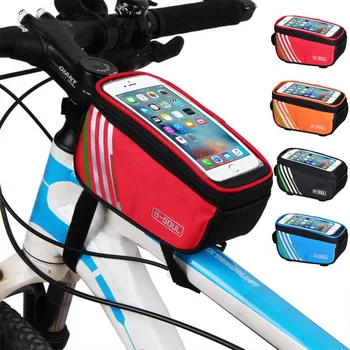 Sac biciclete Ciclism Accesorii Impermeabil Ecran Tactil de MTB Cadru Fata Tub de Stocare Drum de Munte cu Bicicleta Geanta pentru 5.0 inch Telefon ！