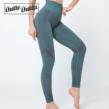 2020 Sexy Femei Leggins Piersic Hip Fitness Pantaloni Femei Împletit cu uscare Rapida Întindere Colanti Șold Talie Mare Pantaloni de Yoga