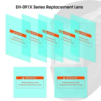 YESWELDER 5 Pc-uri Ecran Mare de Vizualizare Exterior de Înlocuire a Cristalinului și 2 buc Interior Înlocuire Obiectiv pentru EH-091X Serie de Sudare Casca
