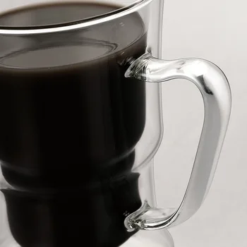 NOUL Perete Dublu Cupa de Sticla Izolat Termic Cana Cu Fund Dublu Pahare Ceai Cafea Birou Drinkware 250ML