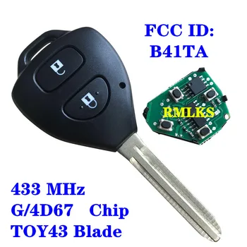 Telecomanda Telecomanda 433MHz + G 4D67 Chip FCC ID: B41TA pentru Toyota Hilux Fortuner 2011-Yaris 2008-Innova 2006-2009
