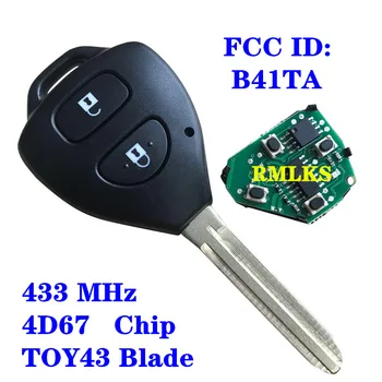 Telecomanda Telecomanda 433MHz + G 4D67 Chip FCC ID: B41TA pentru Toyota Hilux Fortuner 2011-Yaris 2008-Innova 2006-2009