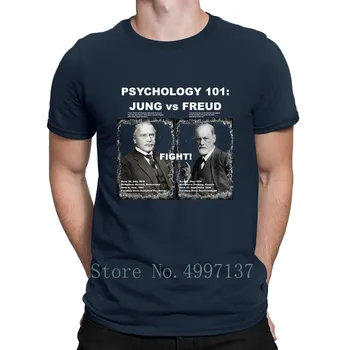 Psychologys 101 Jung Vs Freud Tricou Bumbac Primavara Toamna Agrement Guler Rotund Imprimat Comic Familia Cadou Tricou