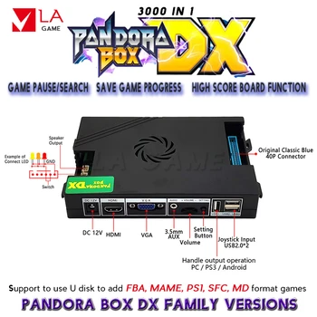 Pandora box dx 3000 de masini arcade, tabla de joc de familie versiune 3p 4p 3d joc mortal kombat