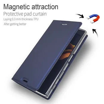 Piele Flip Portofel Caz Pentru Sony Xperia XZ3 XZ1 XZ2 Z5 Compact X XZ Premium XA XA1 Plus XA2 Ultra L2 L1 Capacul suportului Magnetic