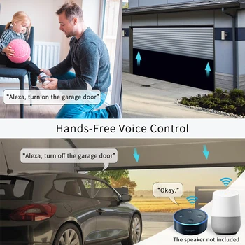 Tuya de Viață Inteligentă WiFi Usa de Garaj Controler de Deschidere cu Trei 3-Butonul Telecomenzi RF Control Vocal Alexa Amazon, Google Acasa