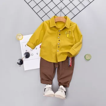 Nouă Primăvară de Moda Toamna Băieți Copii Haine Copii Tricou Casual Pantaloni 2 buc/Seturi Copilul Bumbac Îmbrăcăminte pentru Sugari Treninguri Copii