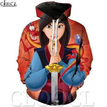 CLOOCL 3D de Imprimare Nou Unisex Maneca Plin Hanorace Anime Populare Mulan Casual Hanorace Hanorac Stil Harajuku Hanorace Bluze