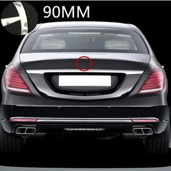 90mm Pentru Mercedes Benz accesorii C E CIA GLC O Clasă de Mijloc Portbagaj Crom Steaua Emblema, Insigna Auto autocolant Negru Lucios